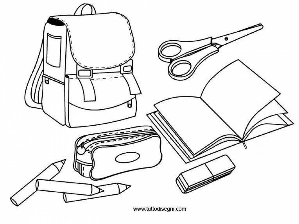 Школьные предметы картинки раскраски