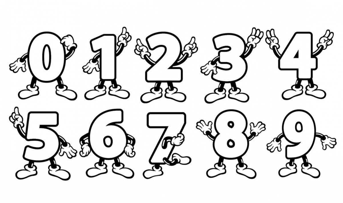 0 003 4. Раскраска цифры. Цифры раскраска для детей. Цифры для раскрашивания для детей. Веселые цифры: раскраска.