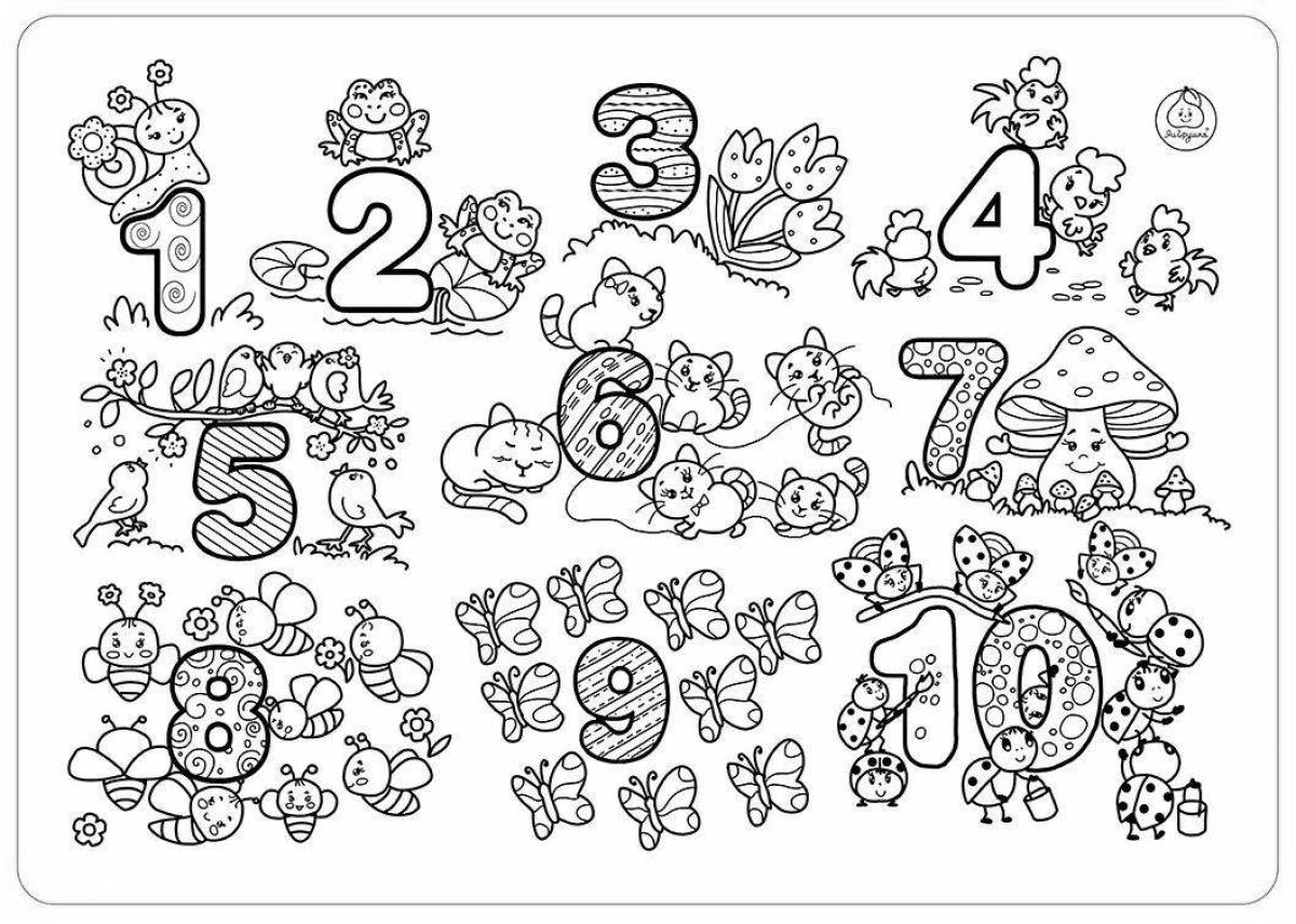 Coloring pages numbers and letters 38 pcs download or print for