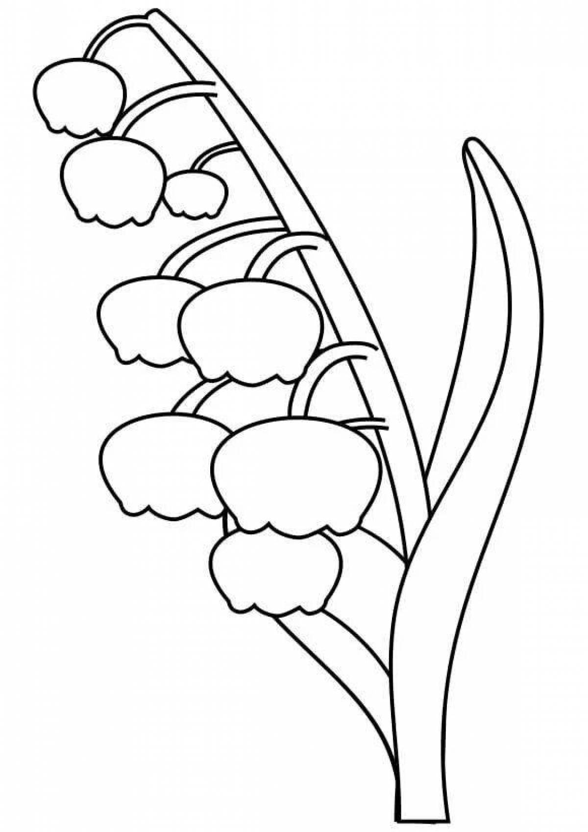Ландыш картинка раскраска