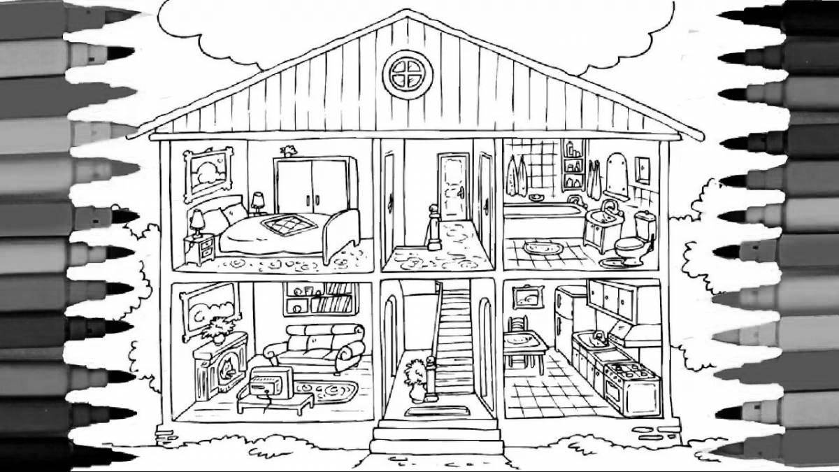 Imaginary coloring inside the house