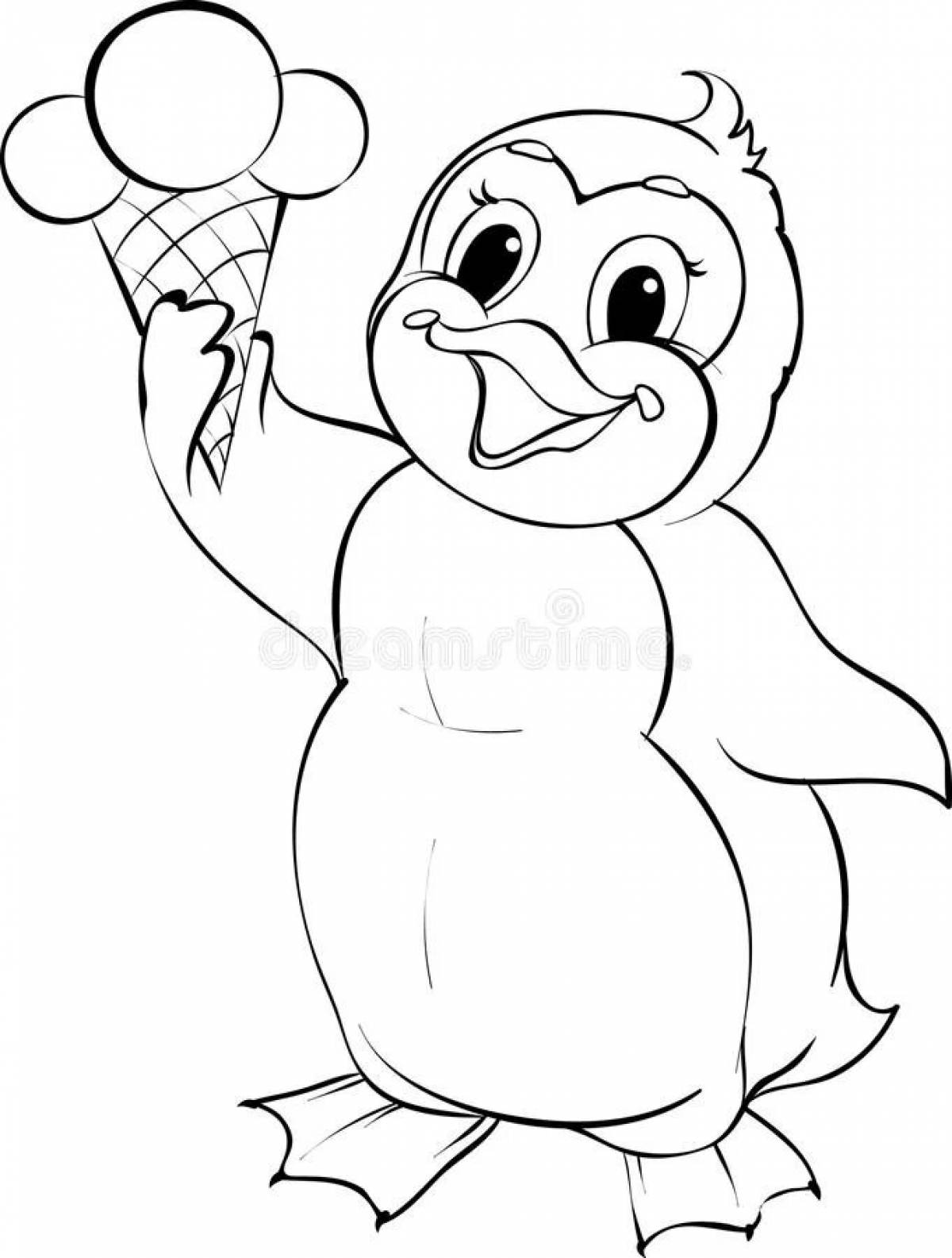 Incredible penguin coloring book for kids