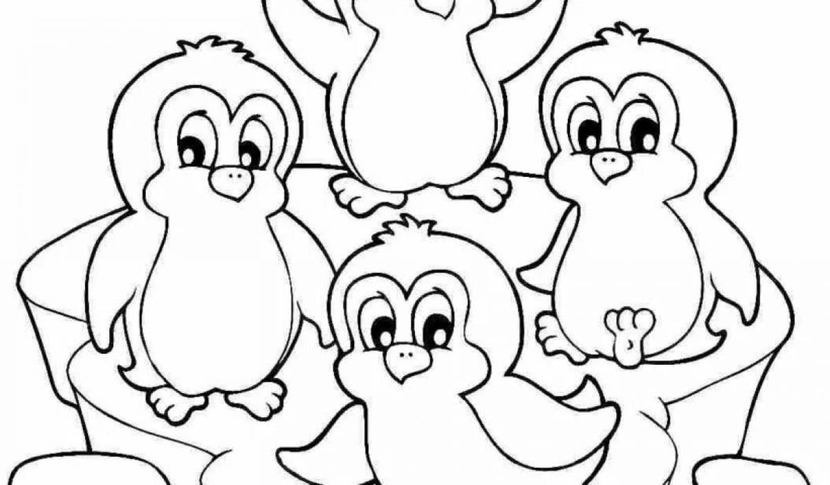 Live penguin coloring pages for kids