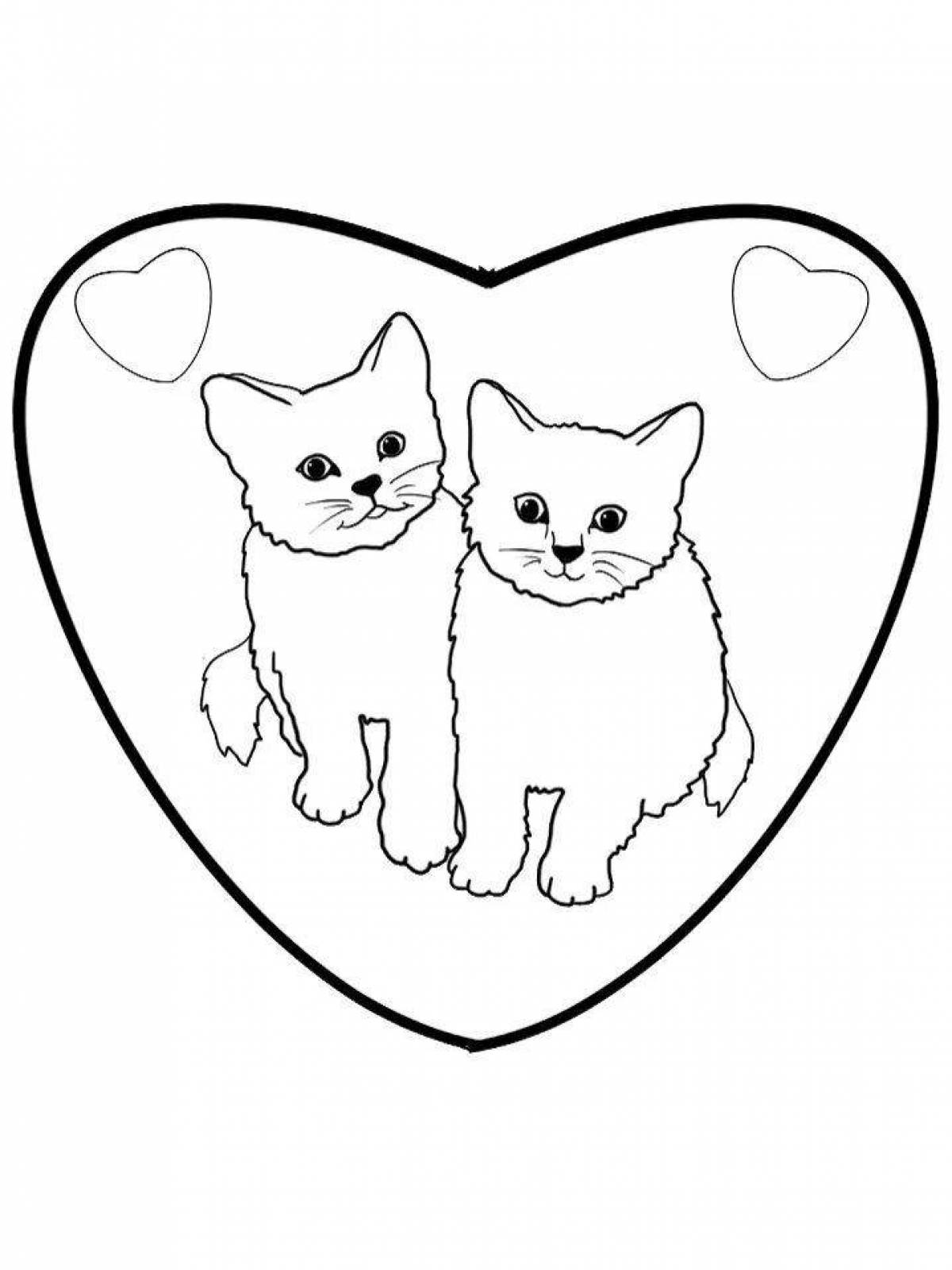 Cat with heart #3