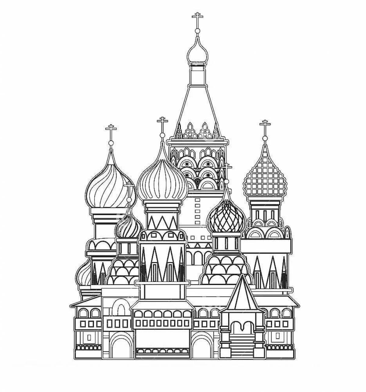 Tempting Moscow coloring book for kids