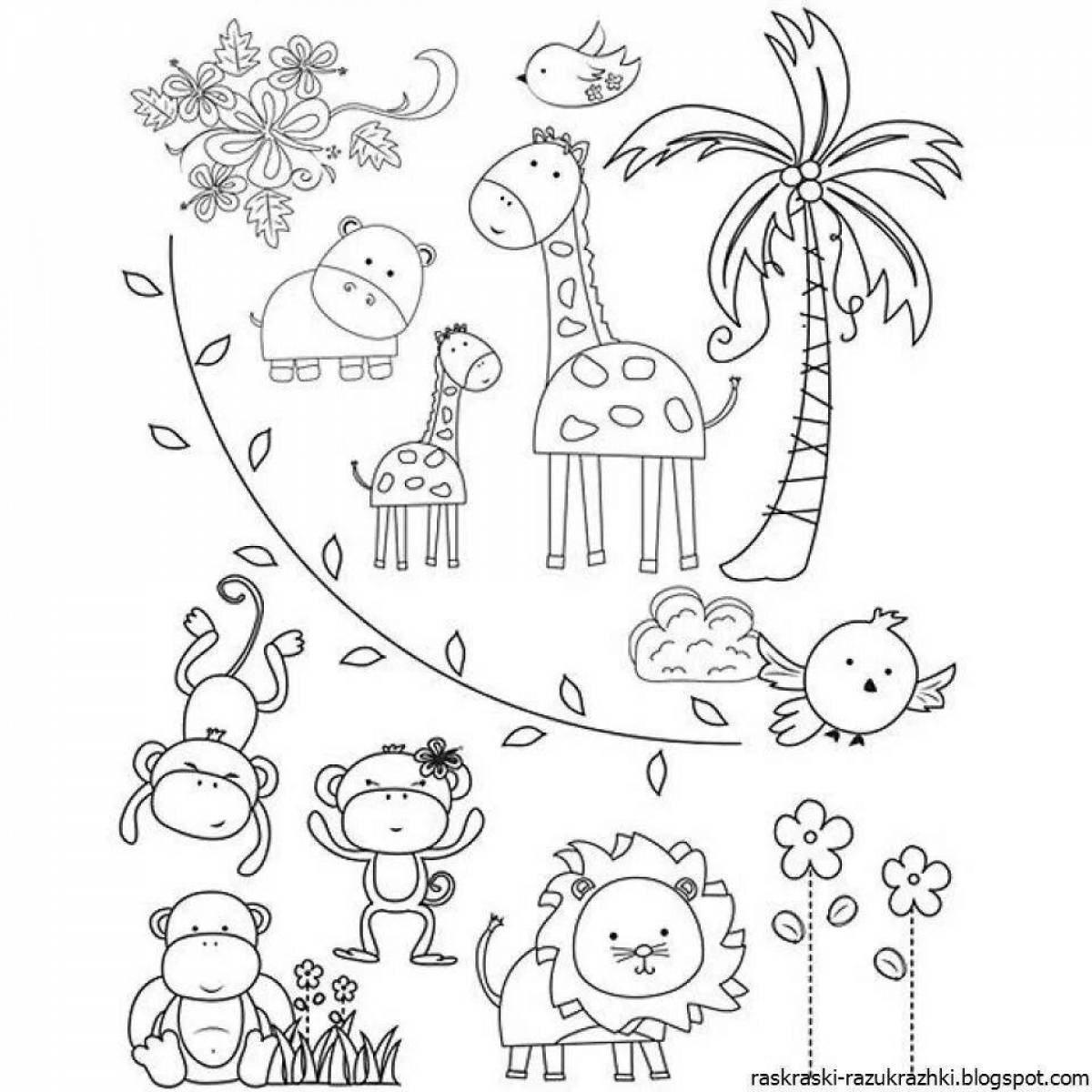 Cute zoo coloring pages for kids