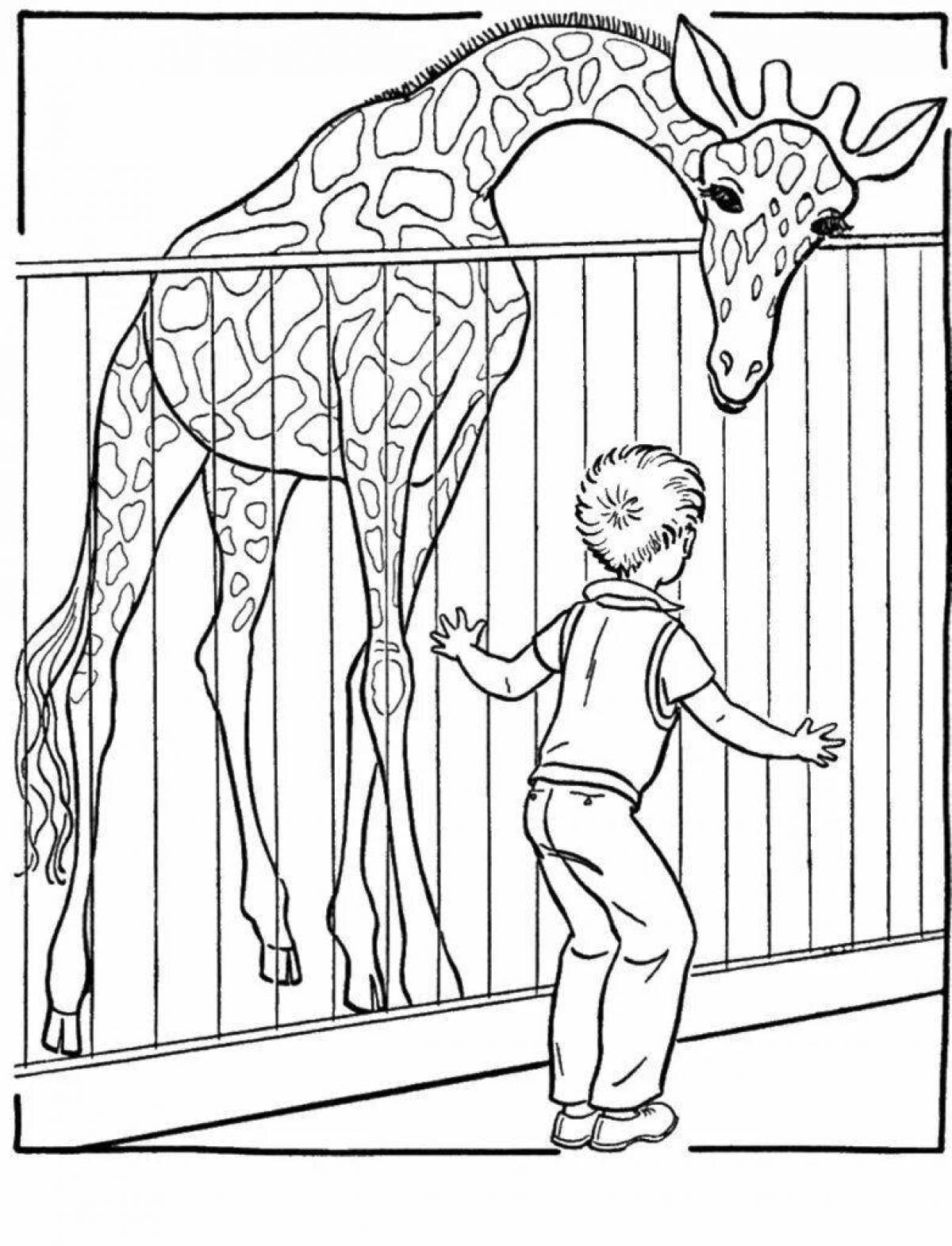 Fantastic zoo coloring pages for kids
