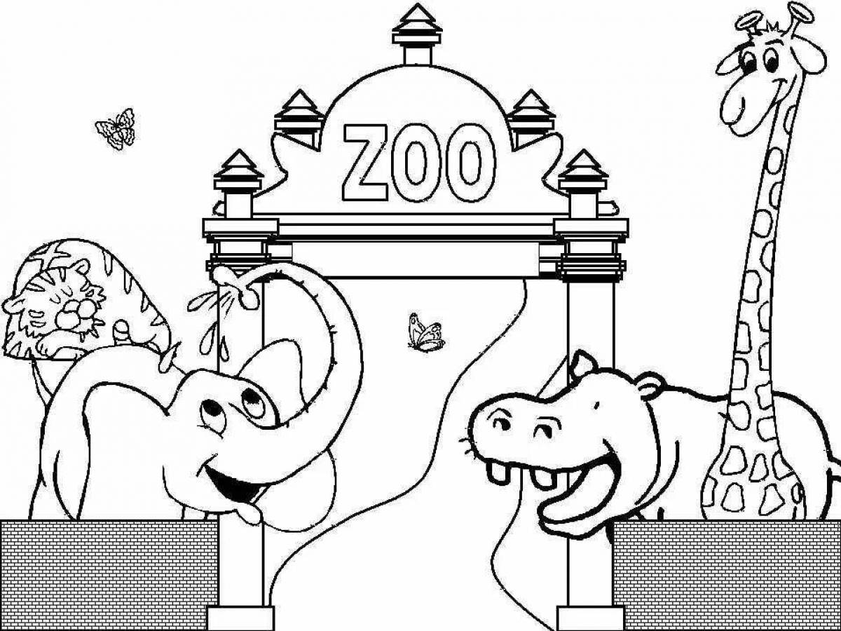 Extraordinary zoo coloring book for kids