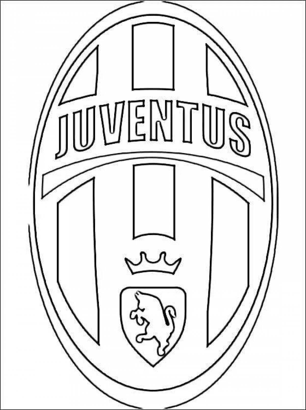 Sparkly coloring of the emblem of football clubs
