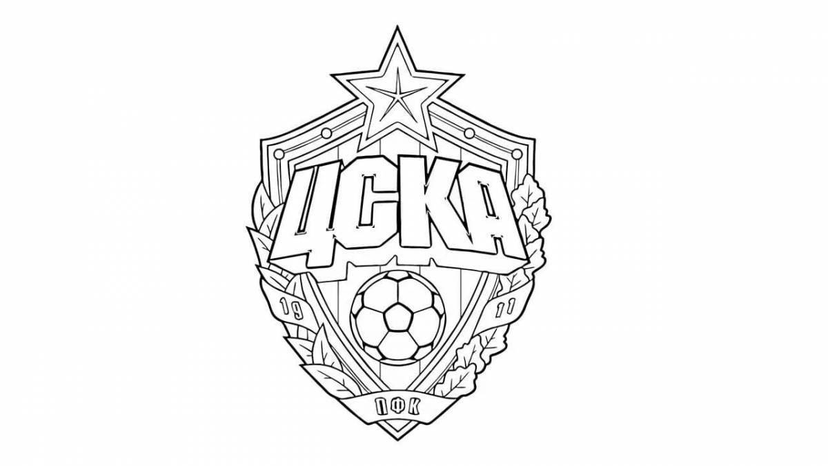 Radiant coloring page football club emblems