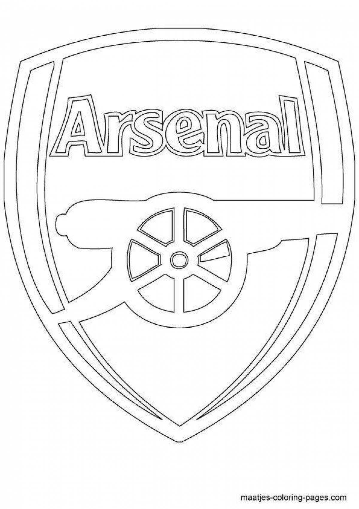 Football club emblem dazzling coloring