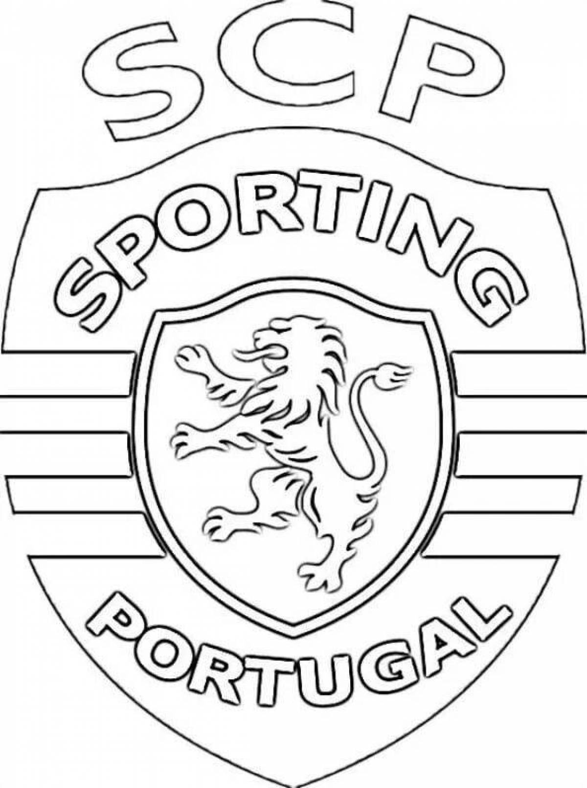 Impressive coloring of the emblem of football clubs