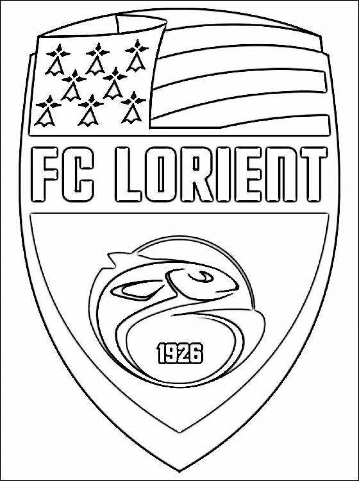 Luxury coloring of the emblem of football clubs