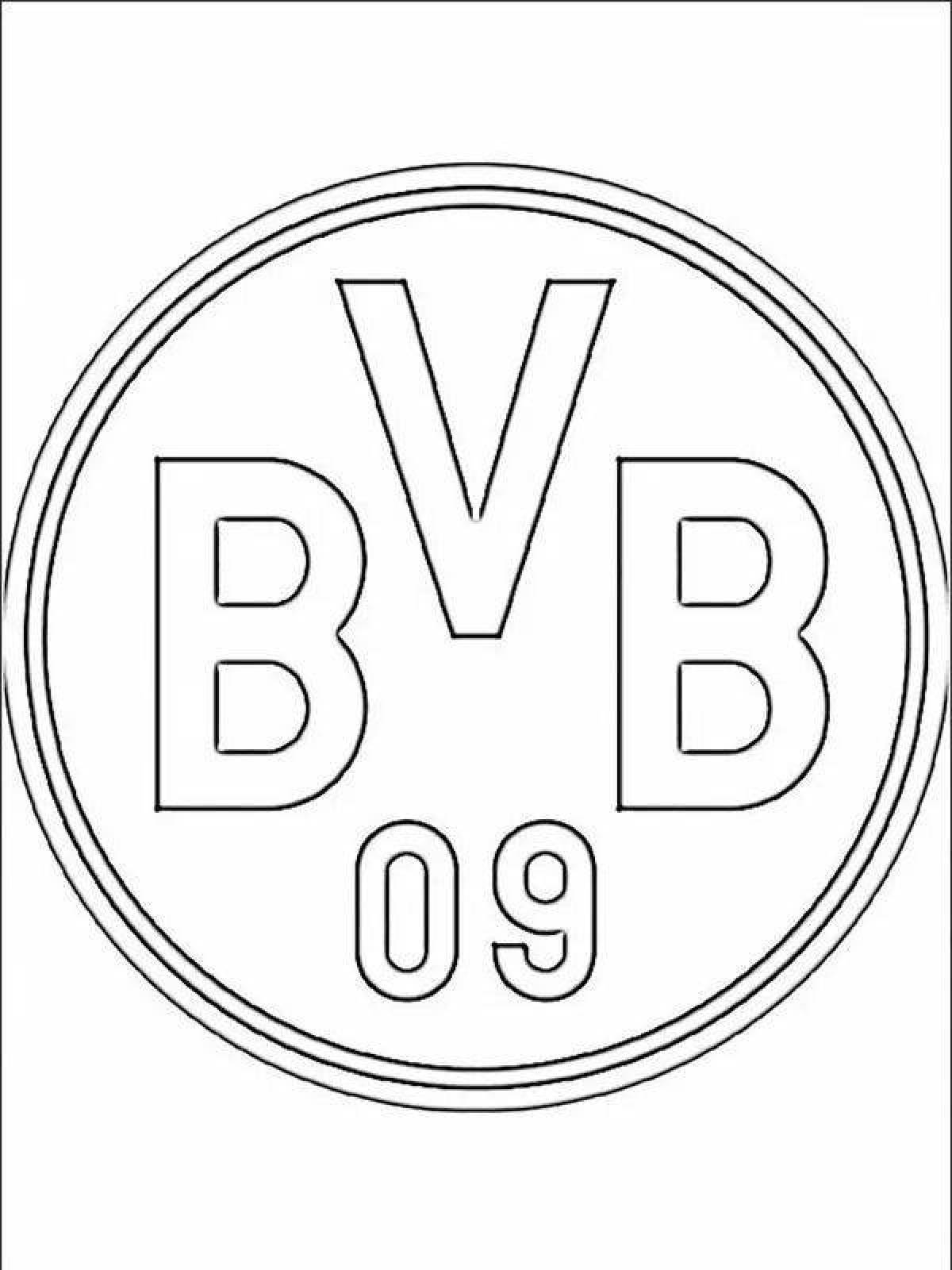 Sparkly football club badge coloring pages