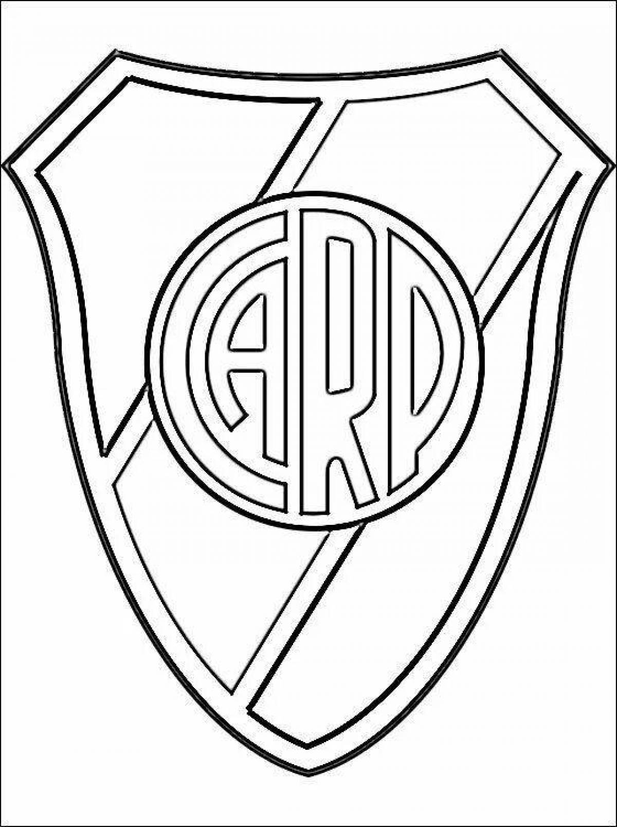 Great coloring of the emblem of football clubs