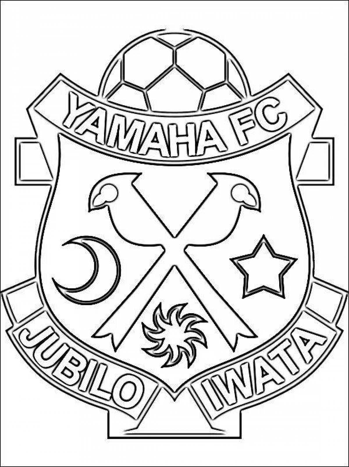 Sparkly coloring pages of emblems of football clubs