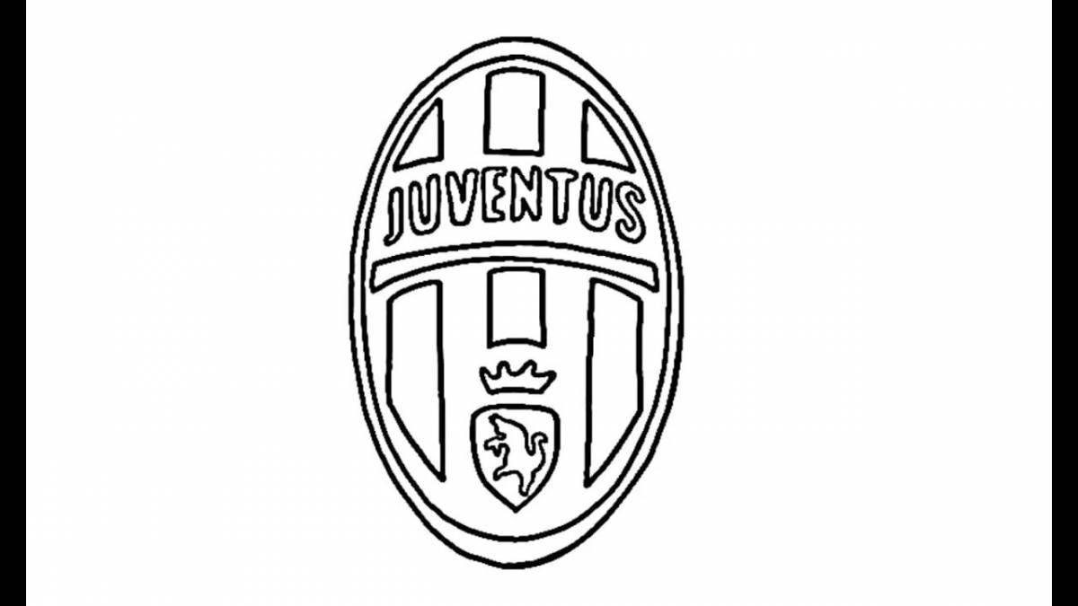 Attractive football club emblem coloring pages