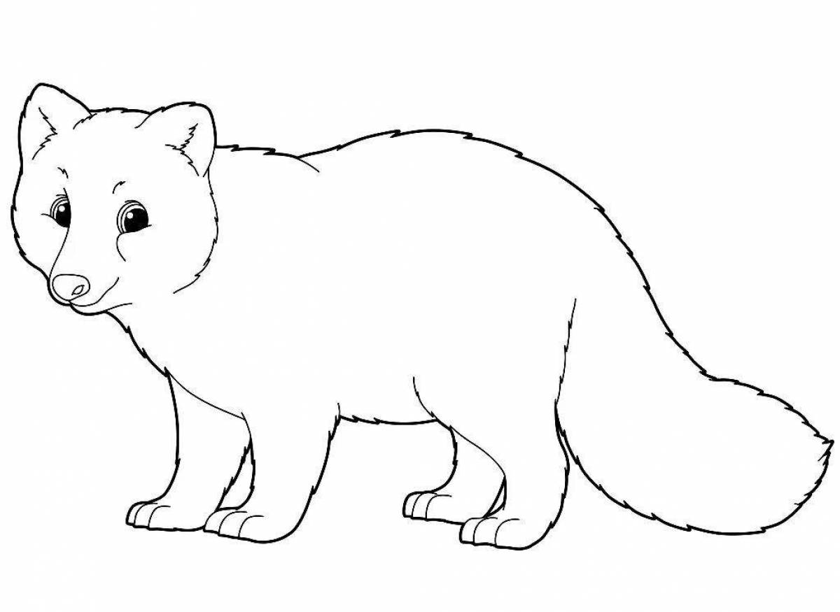 Rampant fox coloring pages for kids