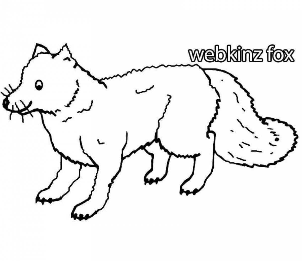 Funny fox coloring book for kids