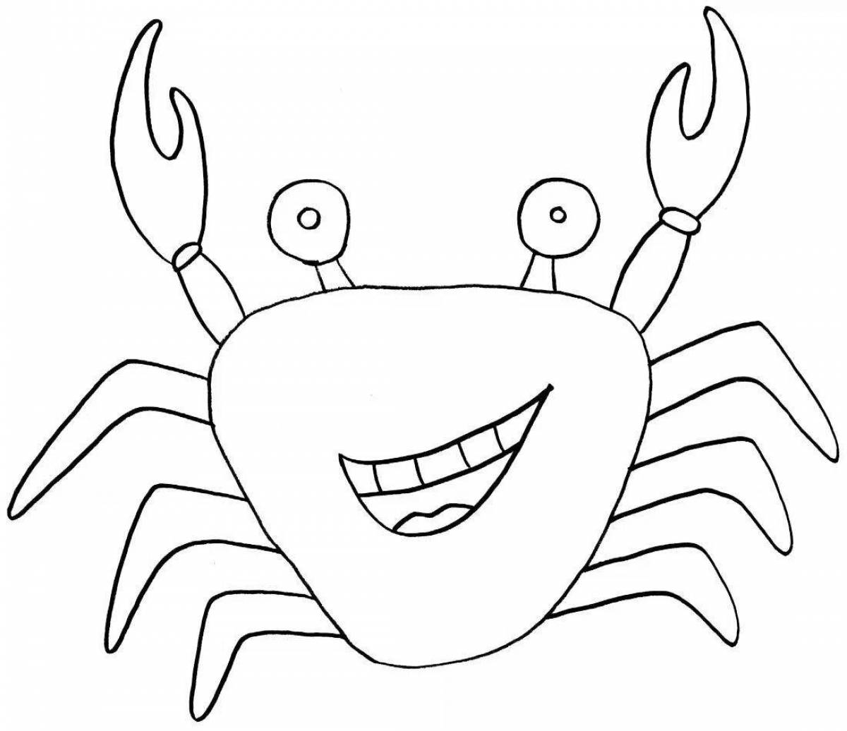 Crab bright coloring for kids