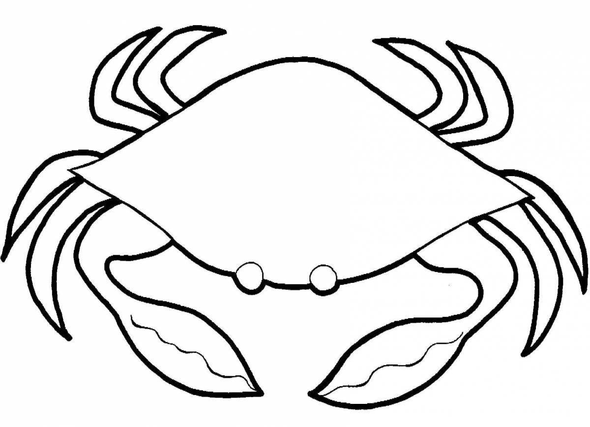 A funny crab coloring book for kids