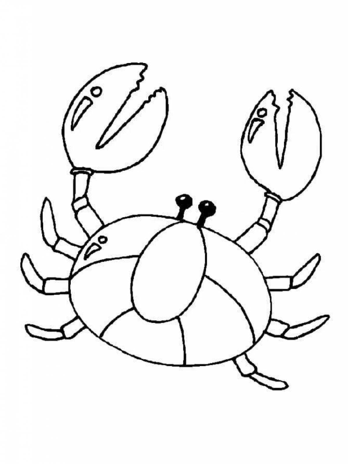 Magic crab coloring book for kids