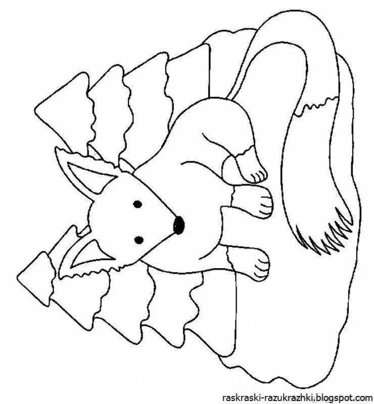 Amazing animal coloring pages for kids in winter