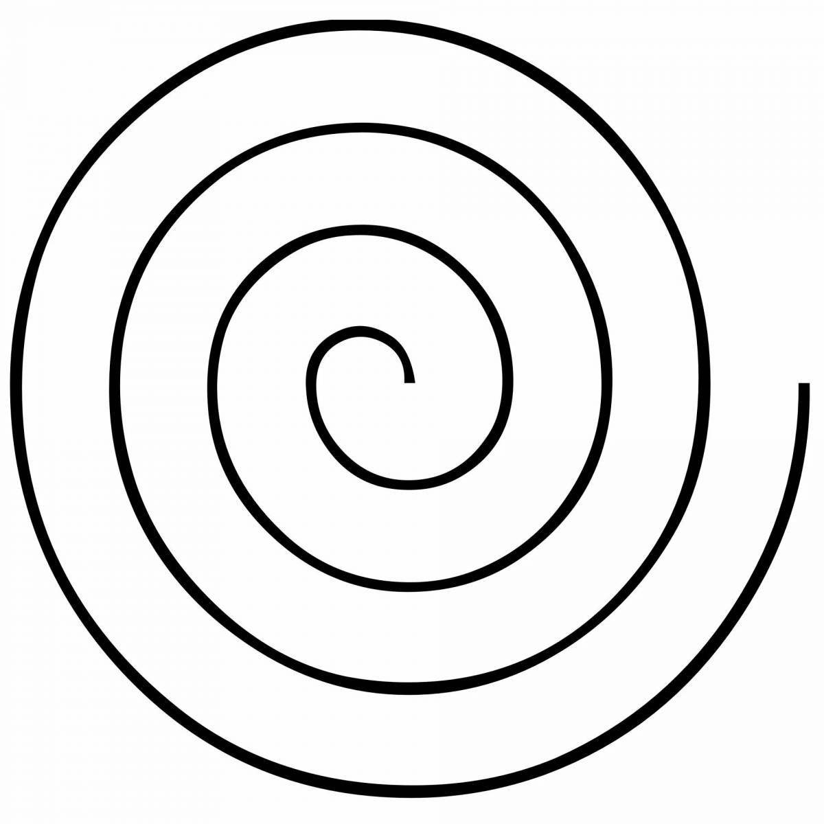 Enchanting Circle Spiral Coloring Page