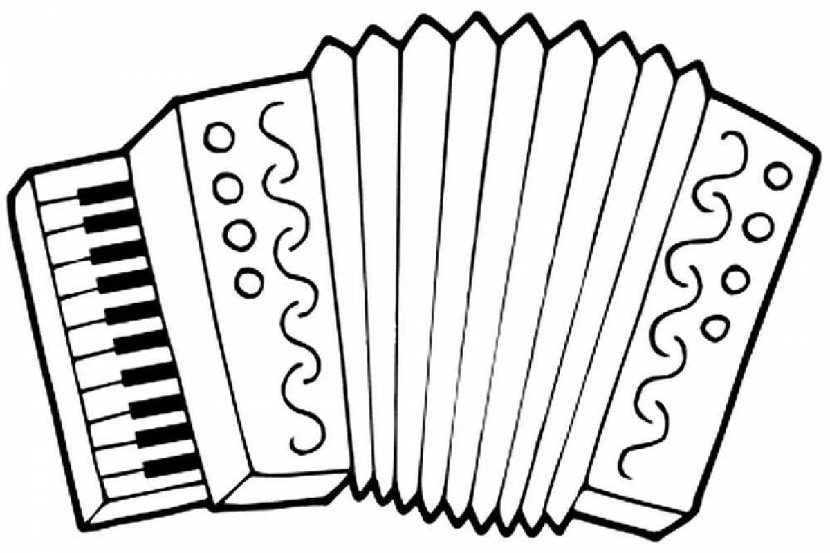 Coloring page glorious Russian folk musical instruments