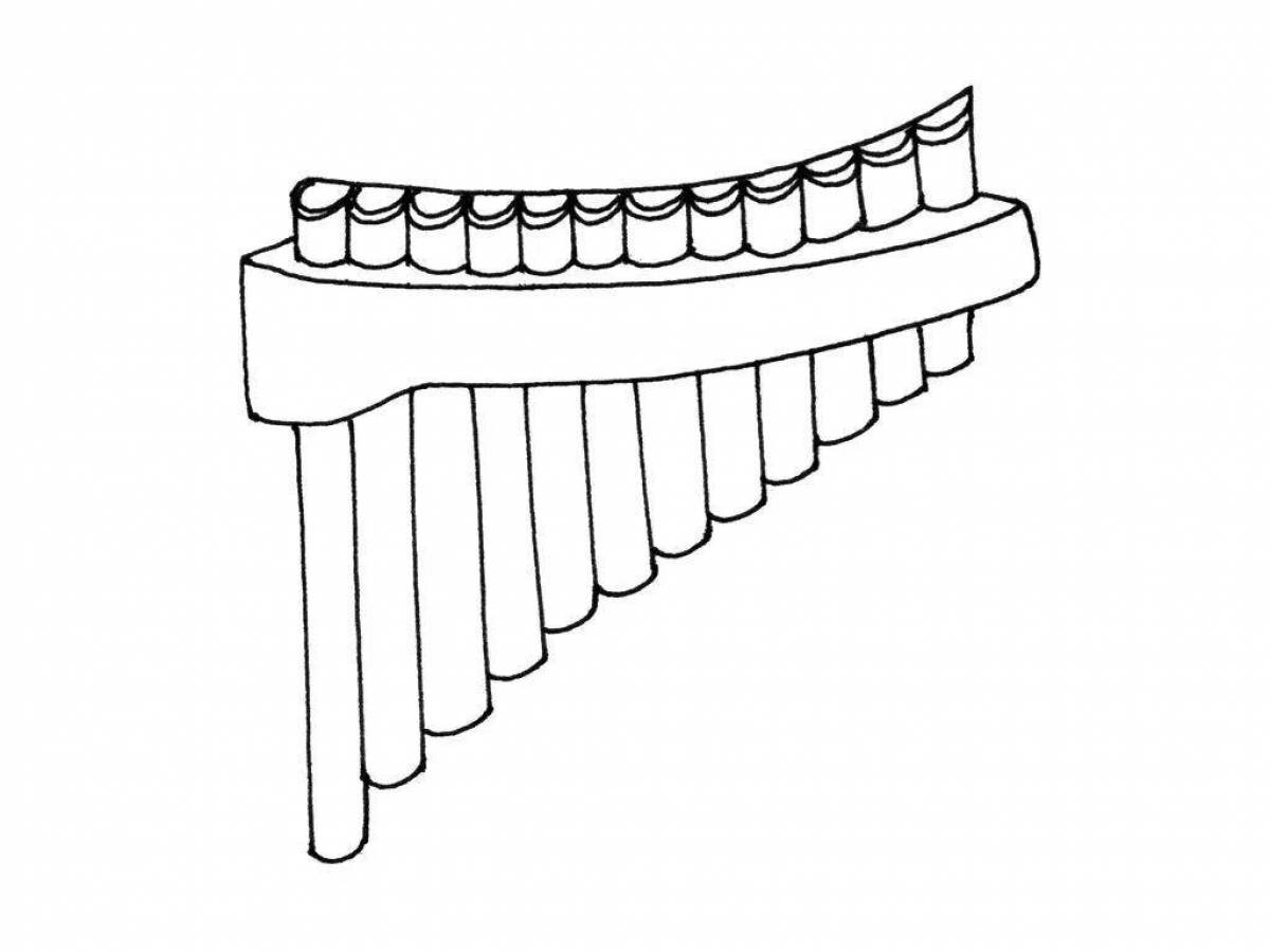 Coloring page elegant Russian folk musical instruments