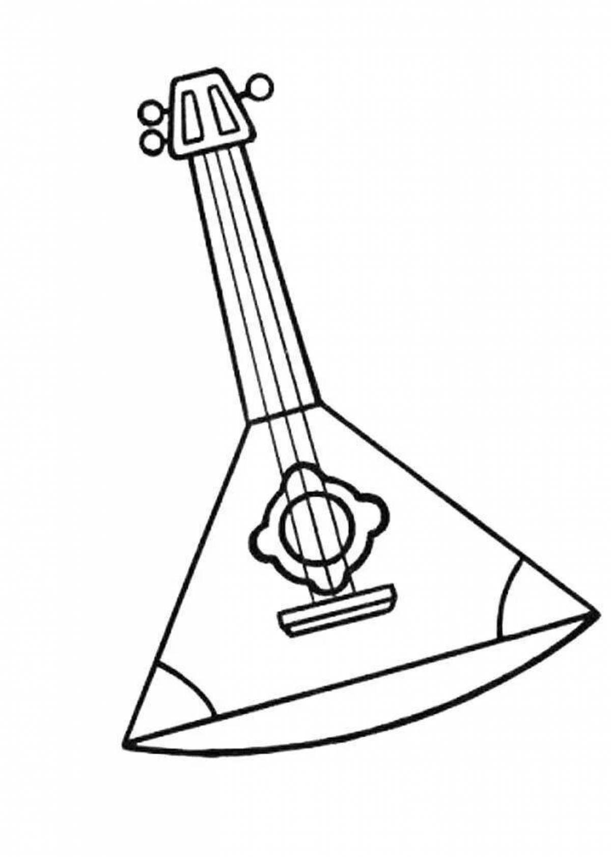 Coloring page beautiful Russian folk musical instruments