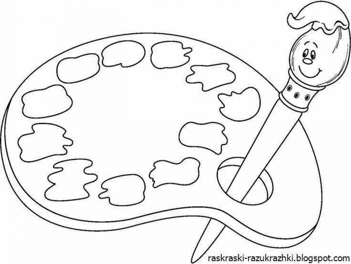 Magic coloring page for kids