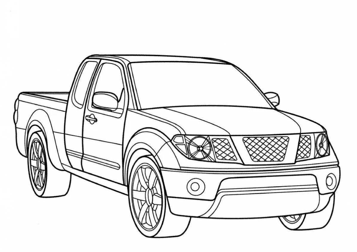Glitter drawing of cars for kids