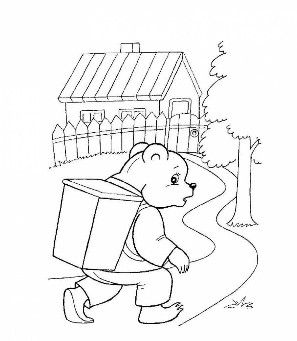 Magic masha and the bear coloring book