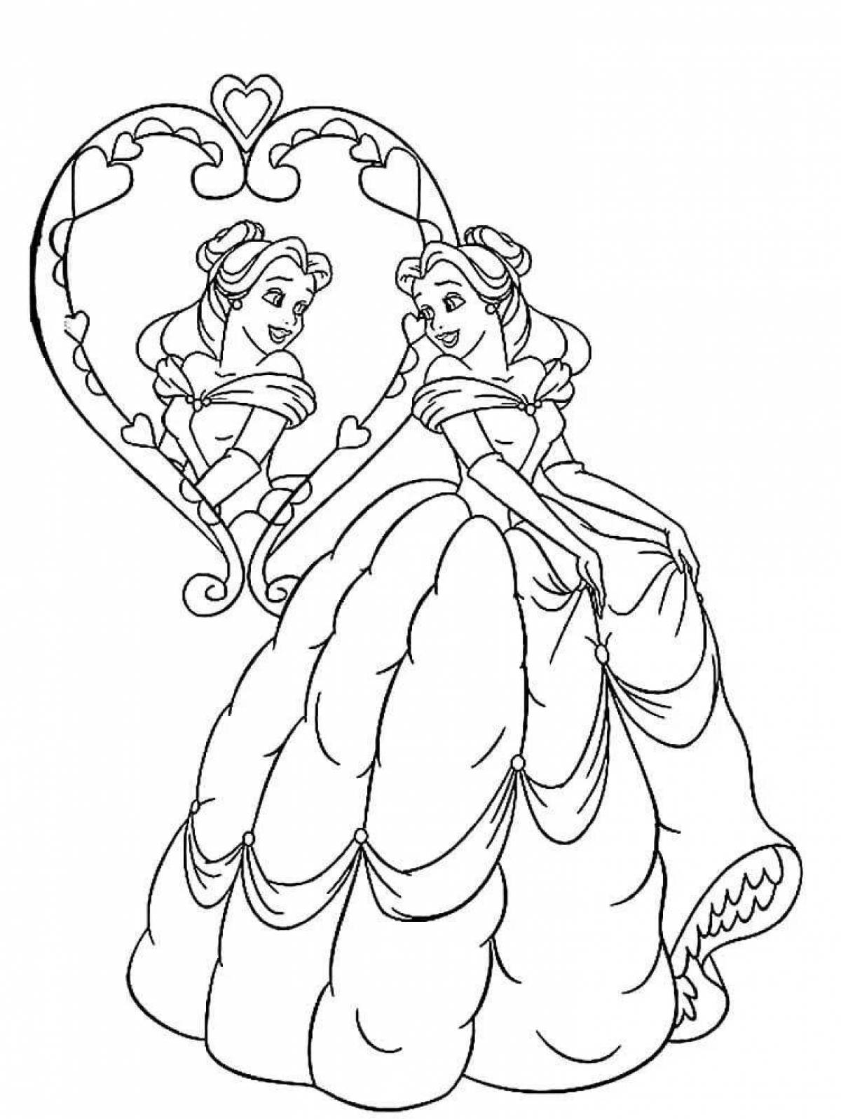 Fun coloring book beauty and the beast for kids