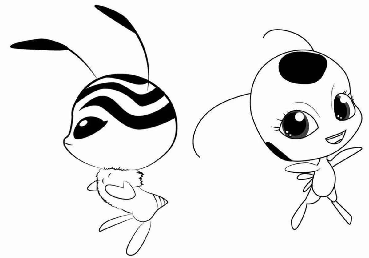 Characters joyous ladybug and super cat