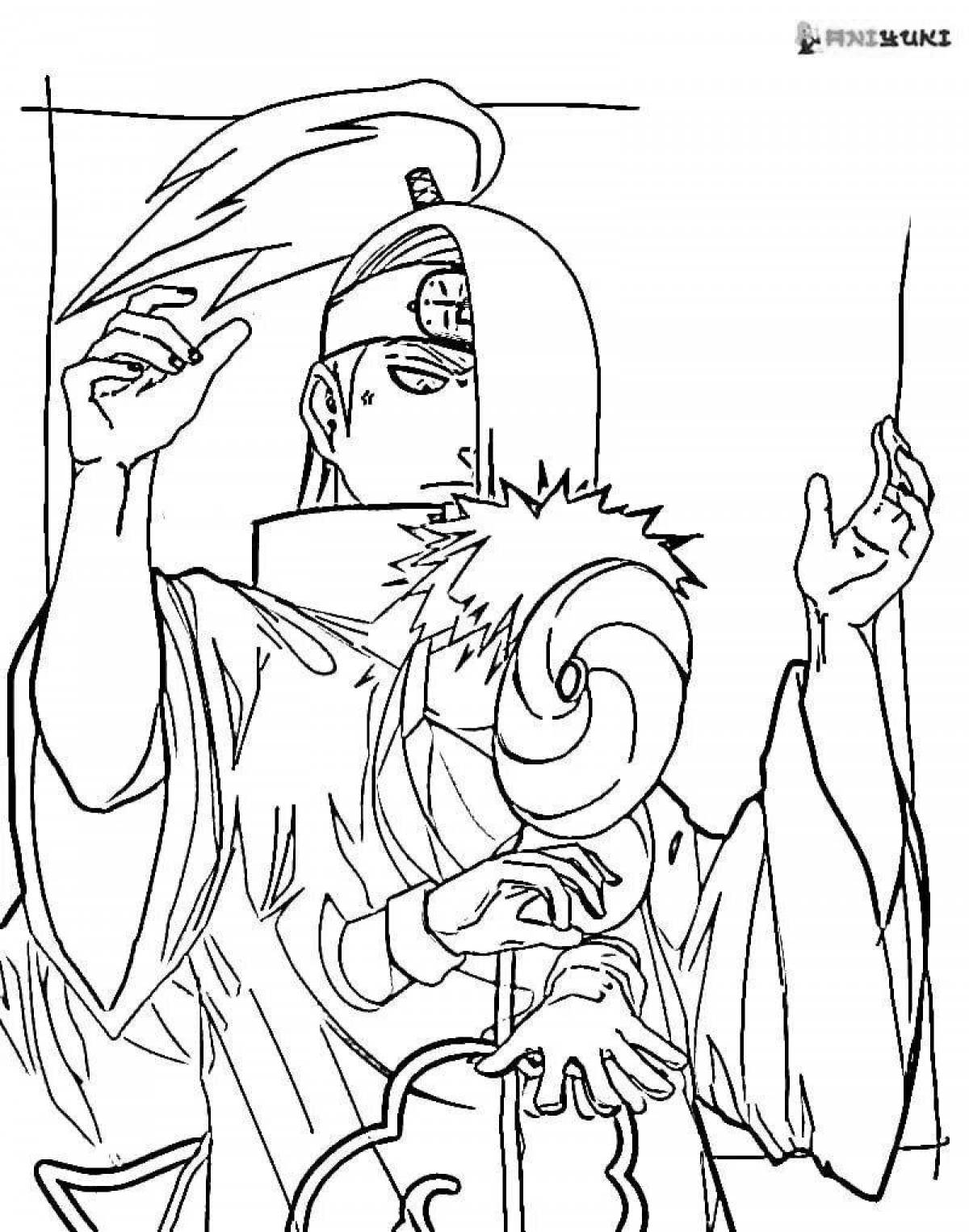 Раскраска радостный тоби