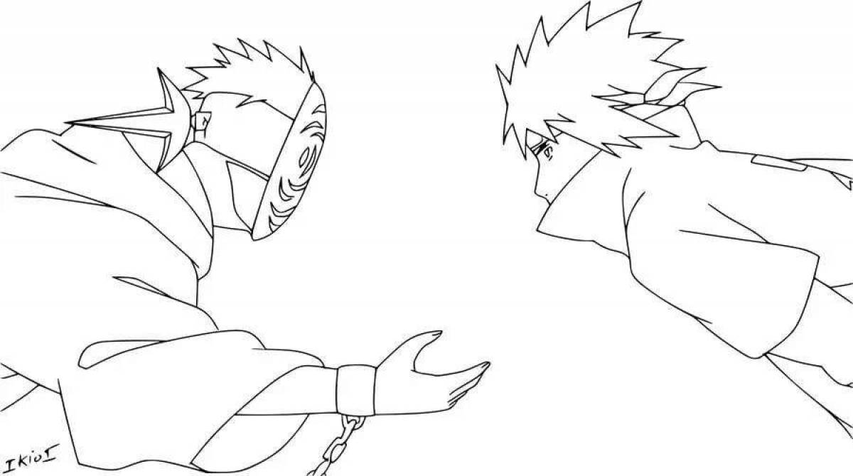 Раскраска яркий тоби