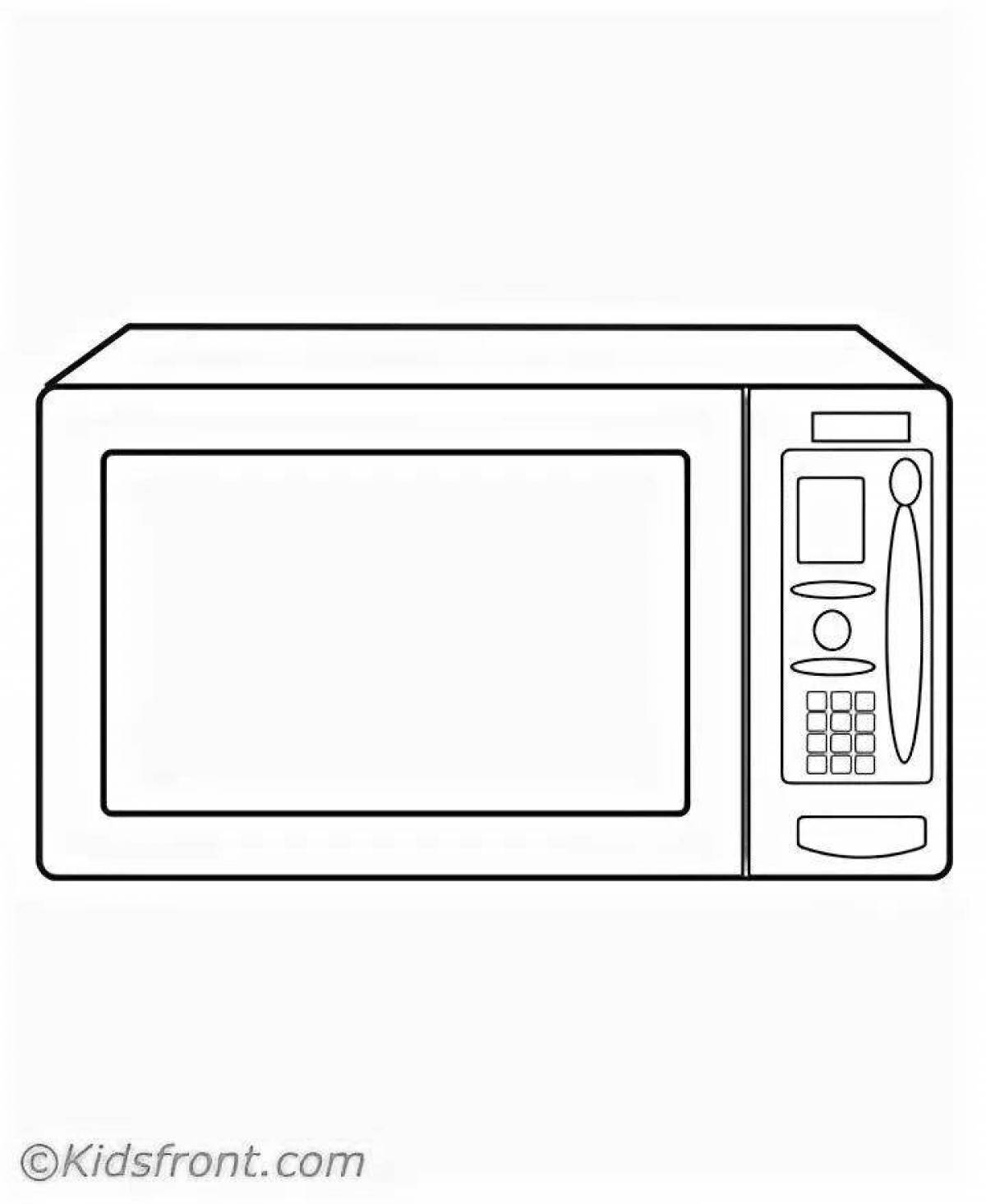 Playful microwave coloring book