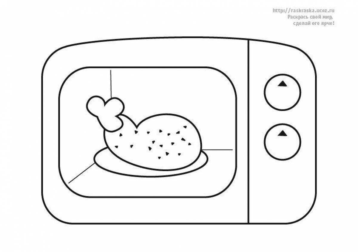 A fascinating microwave coloring book