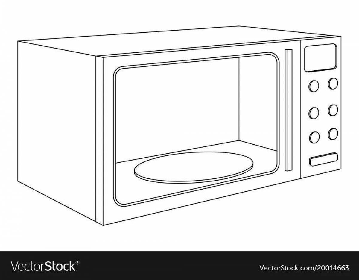 Amazing microwave coloring page