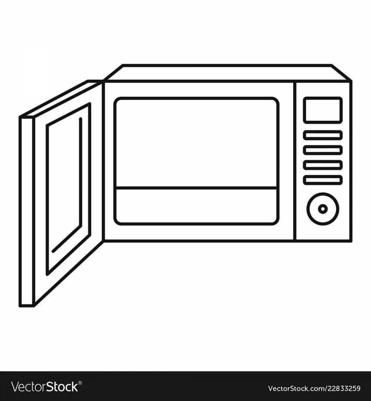 Awesome microwave coloring page
