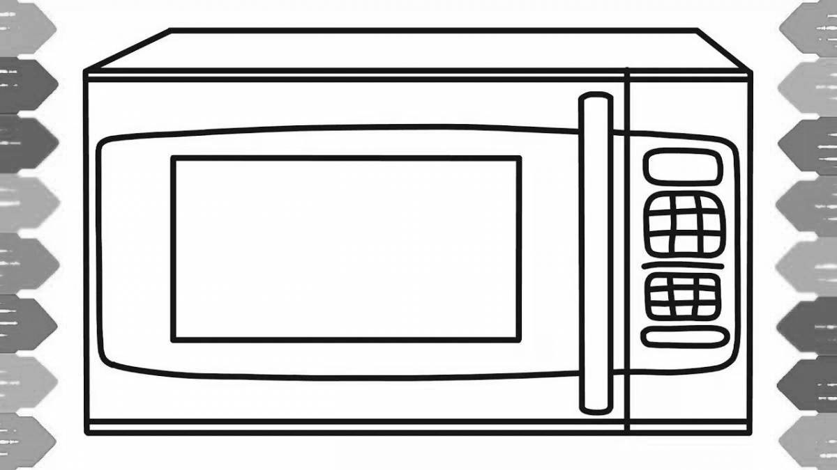 Modern microwave coloring page