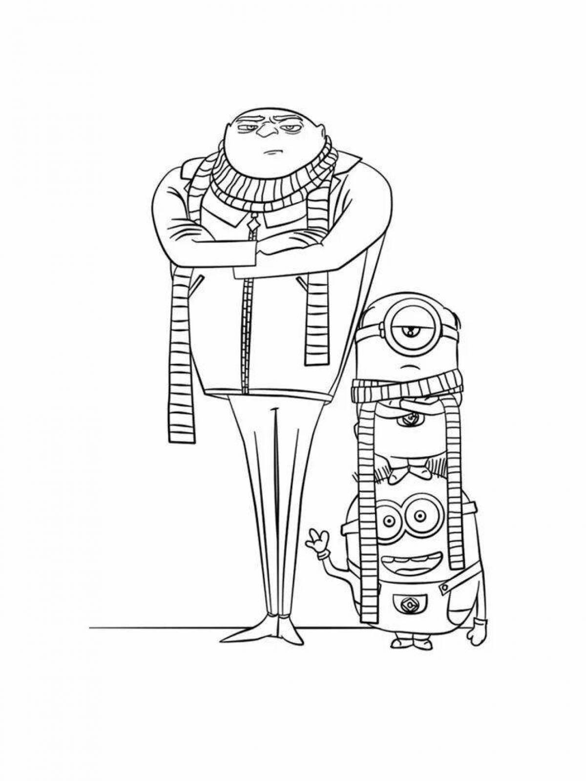 Gru Vibrant Coloring Page