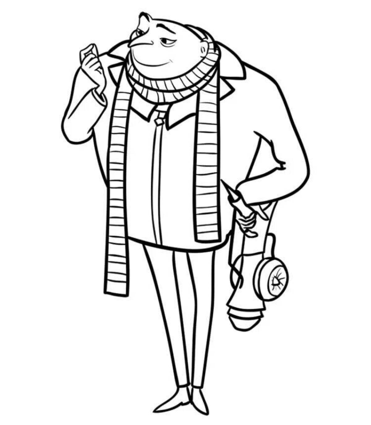 Gru fairy tale coloring page