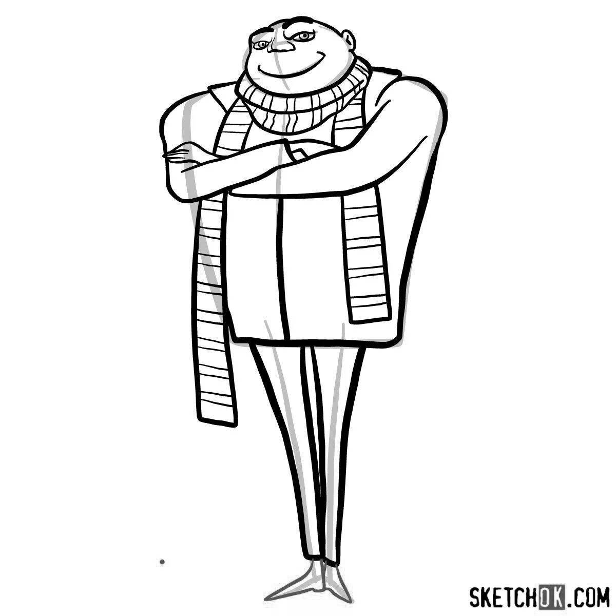 Gru's amazing coloring page