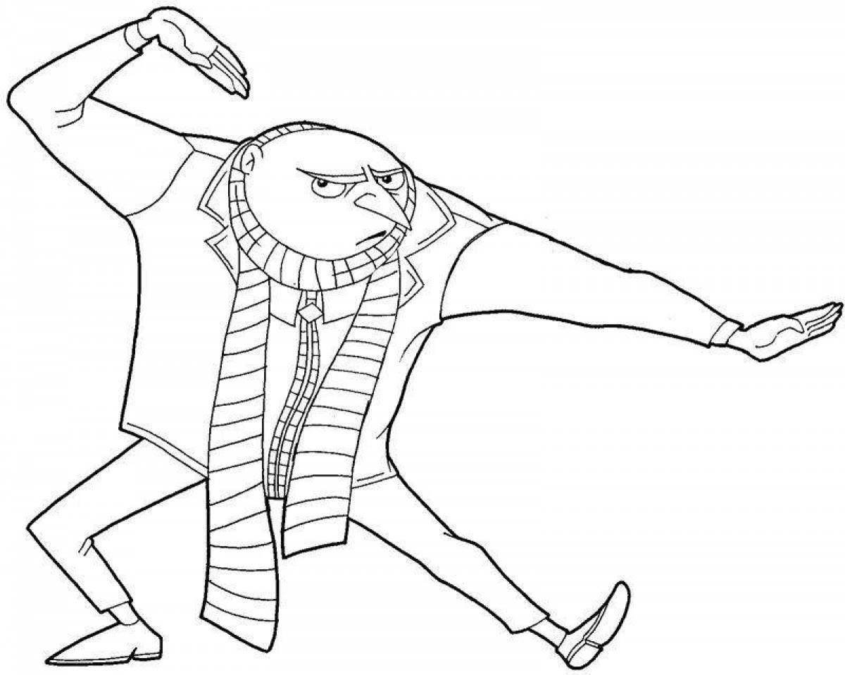 Gru involved coloring page