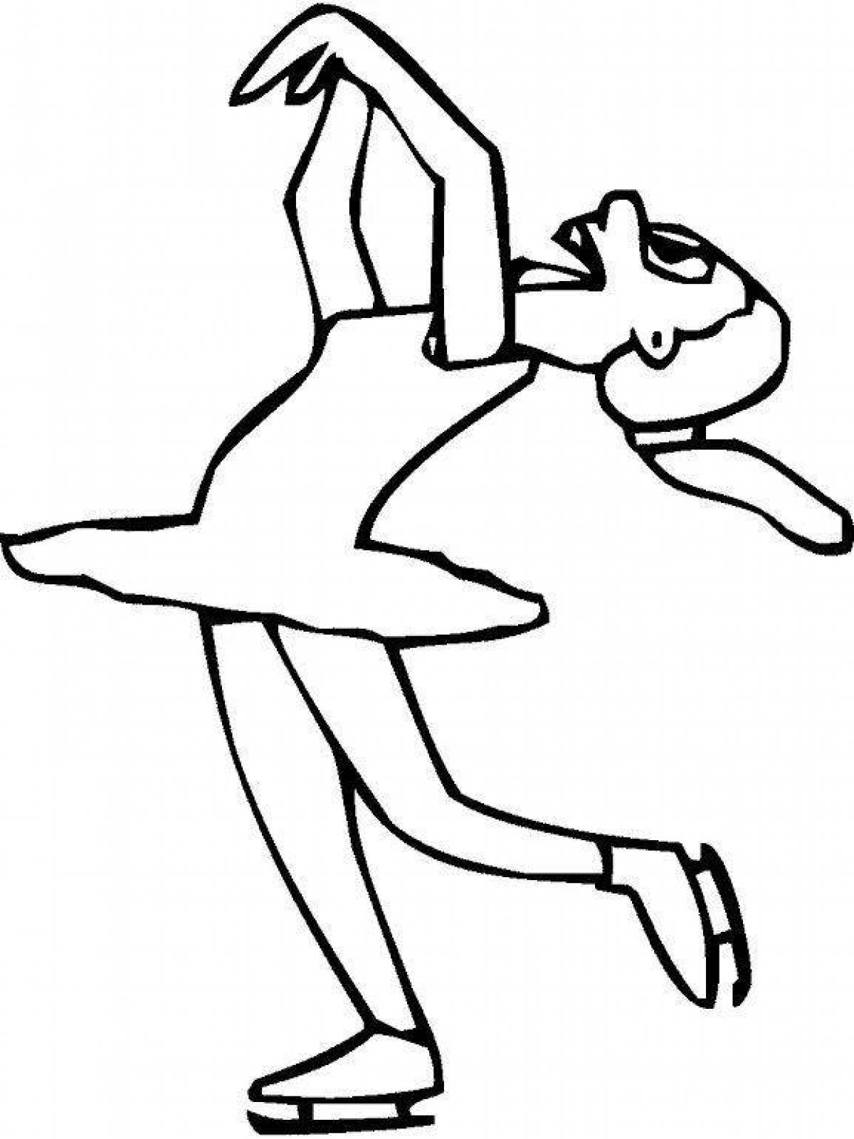 Great figure skater coloring book for kids