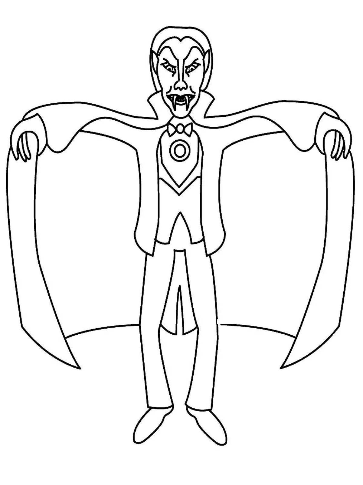 Unwanted dracula coloring page