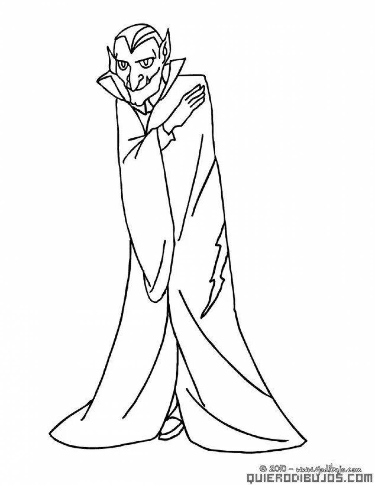 Раскраска Раскраска недружелюбный дракула